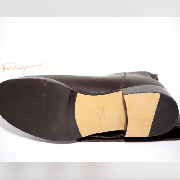 Salvatore Ferragamo Gancini Knee High Riding Boot - Picture 7 of 8